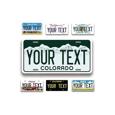 Prilagođeni tekst Aluminijske registarske tablice