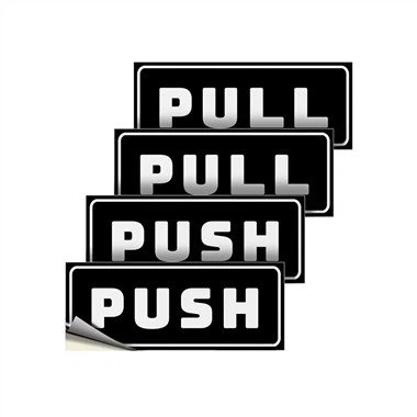 Push Pull Door Stickers Sign